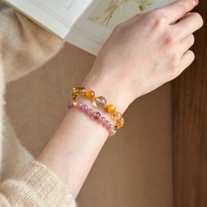 Blossom & Glow Crystal Bracelet Set - Lunaire Jewelry