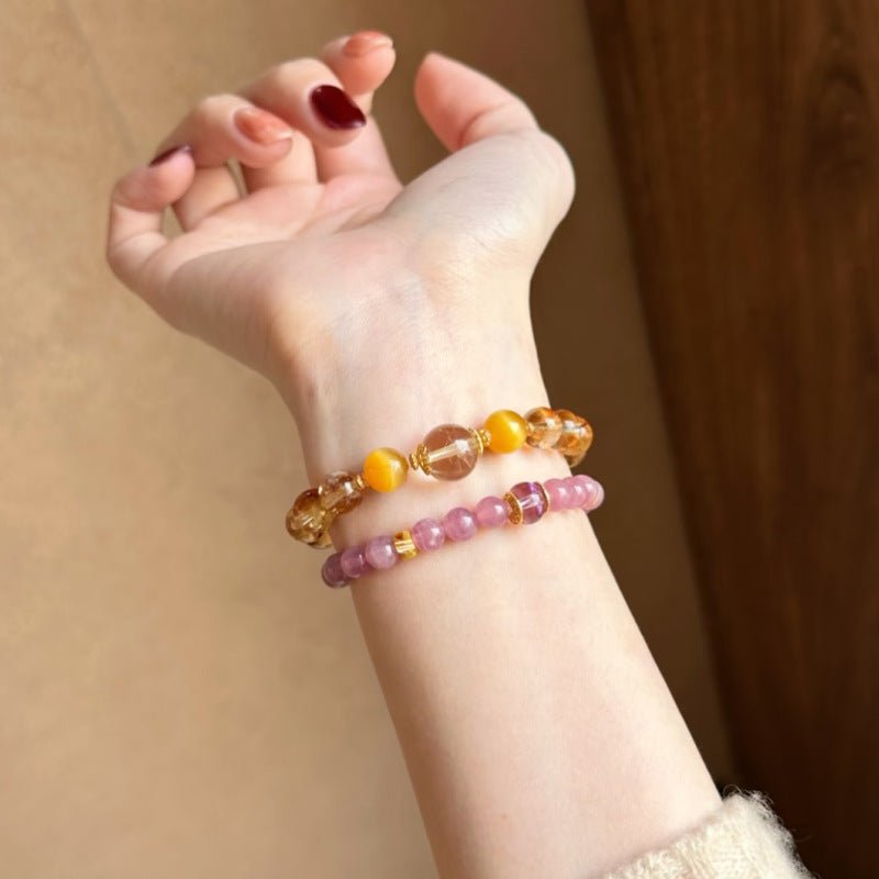 Blossom & Glow Crystal Bracelet Set - Lunaire Jewelry