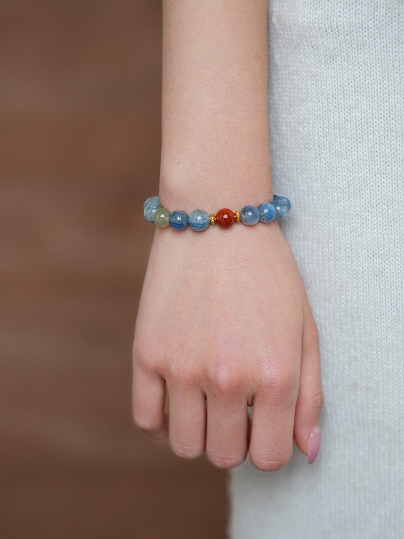 Calming Tides Azurite Bracelet Set (6mm & 8mm) - Lunaire Jewelry