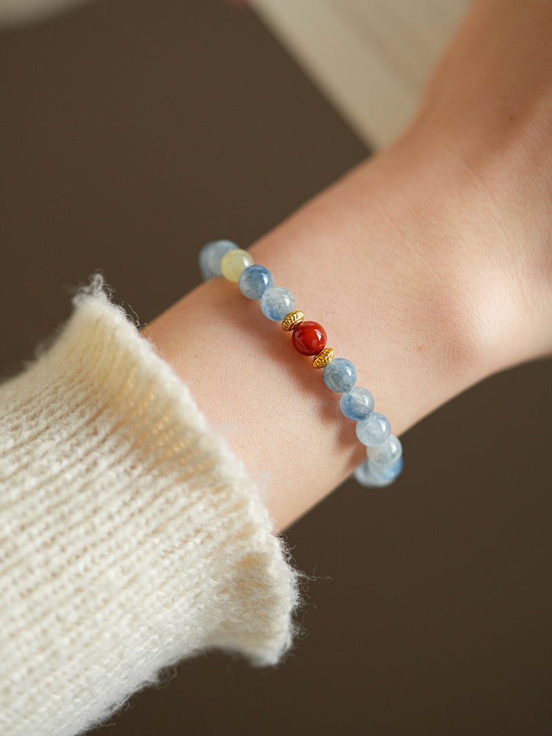 Calming Tides Azurite Bracelet Set (6mm & 8mm) - Lunaire Jewelry