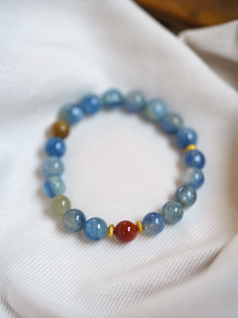 Calming Tides Azurite Bracelet Set (6mm & 8mm) - Lunaire Jewelry