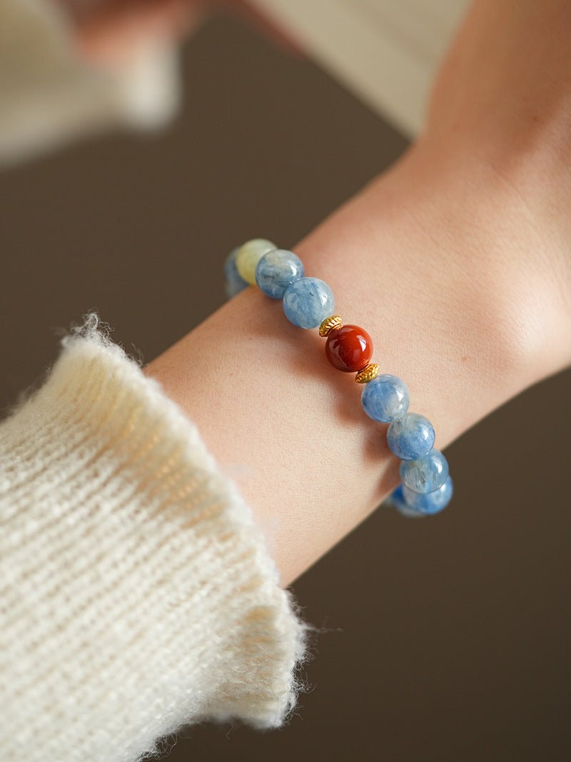 Calming Tides Azurite Bracelet Set (6mm & 8mm) - Lunaire Jewelry