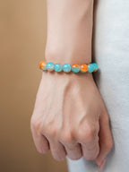 Celestial Moon & Star Zircon & Glass Bead Bracelet Set - Lunaire Jewelry