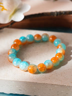 Celestial Moon & Star Zircon & Glass Bead Bracelet Set - Lunaire Jewelry