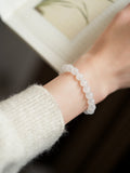 Cloudy White Crystal Minimalist Bracelet - Lunaire Jewelry