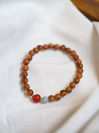 Crimson & Earthy Auspicious Bracelet Stack - Lunaire Jewelry
