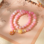 Daisy & Tassel Pastel Crystal Bracelet Set - Lunaire Jewelry