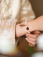 Daisy & Tassel Pastel Crystal Bracelet Set - Lunaire Jewelry