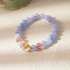 Dreamy Lavender & Strawberry Quartz Crystal Bracelet - Lunaire Jewelry