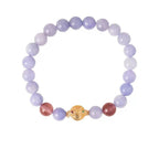Dreamy Lavender & Strawberry Quartz Crystal Bracelet - Lunaire Jewelry