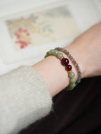 Forest & Smoke Crystal Bracelet Set - Lunaire Jewelry