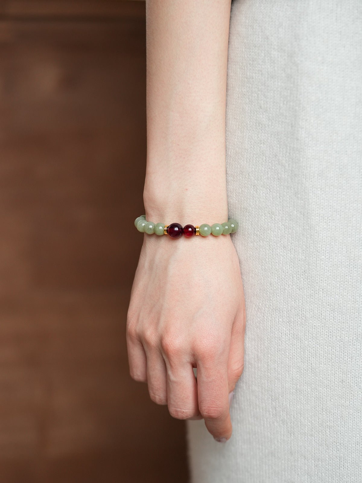 Forest & Smoke Crystal Bracelet Set - Lunaire Jewelry