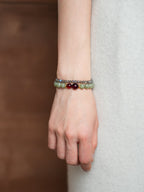 Forest & Smoke Crystal Bracelet Set - Lunaire Jewelry