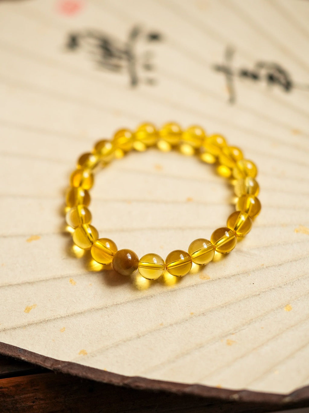 Golden Citrine & Strawberry Quartz Wealth Pixiu Bracelet Set - Lunaire Jewelry