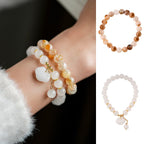 Golden Ray Topaz Beaded Bracele - Lunaire Jewelry