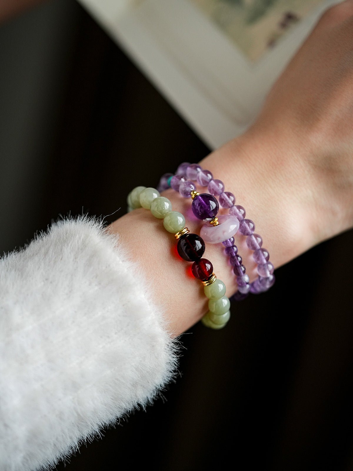Lavender Haze Amethyst Bracelet - Lunaire Jewelry