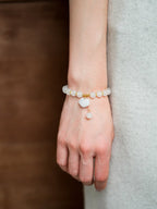 Luminous White Chalcedony Charm Bracelet - Lunaire Jewelry