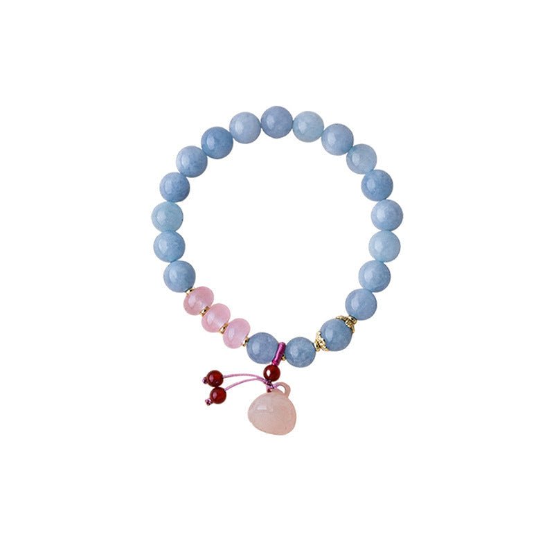 Misty Blue Chalcedony Crystal Bracelet - Lunaire Jewelry