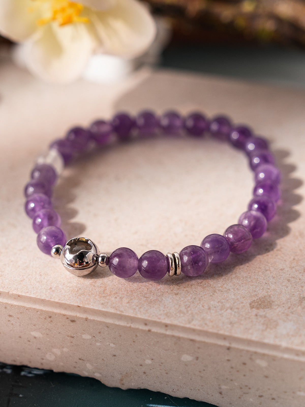 Mystic Amethyst & Golden Crystal Bracelet - Lunaire Jewelry