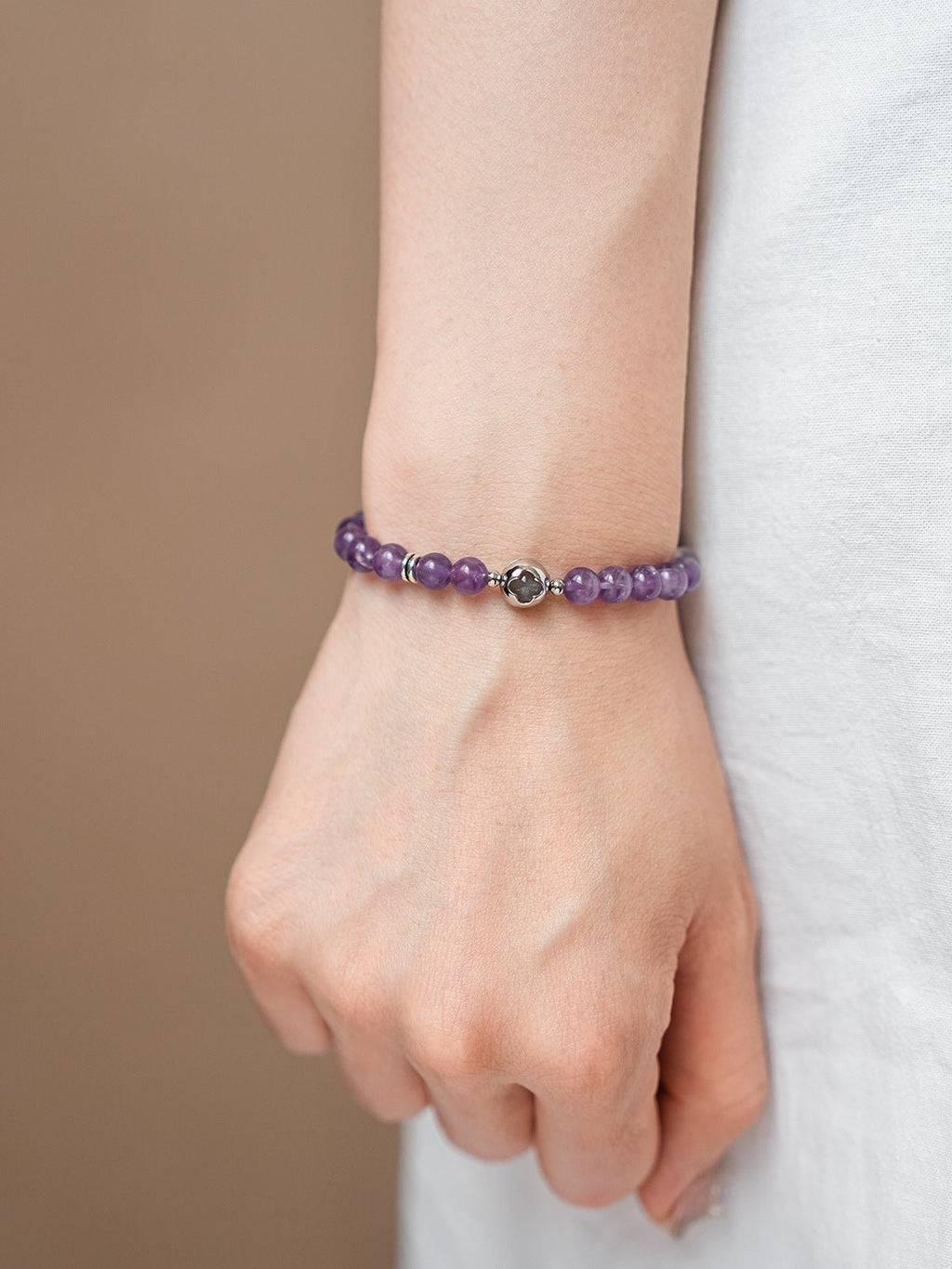Mystic Amethyst & Golden Crystal Bracelet - Lunaire Jewelry