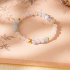 Natural Stone & Gold Prosperity Gourd Bracelet Set - Lunaire Jewelry