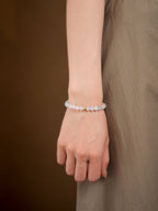 Natural Stone & Gold Prosperity Gourd Bracelet Set - Lunaire Jewelry