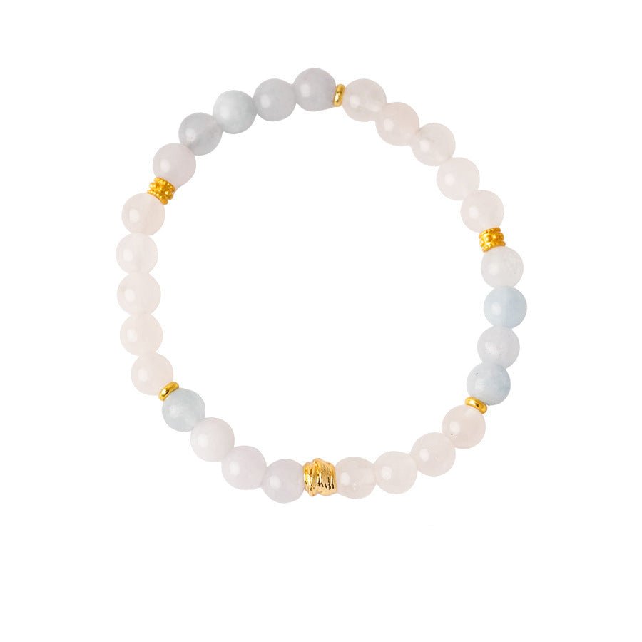 Natural Stone & Gold Prosperity Gourd Bracelet Set - Lunaire Jewelry