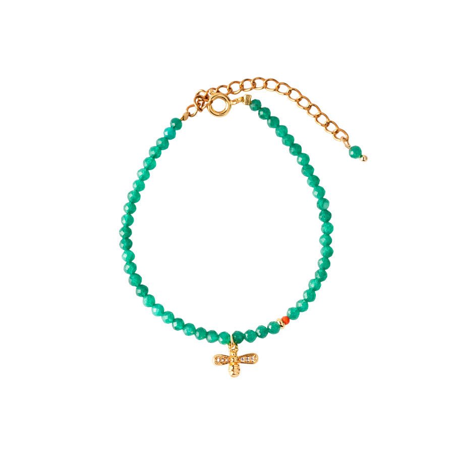 Nature’s Palette Tourmaline & Malachite Crystal Bracelet Set - Lunaire Jewelry