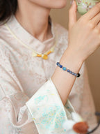 Ocean & Earth Aquamarine & Chalcedony Bracelet Set - Lunaire Jewelry