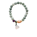 Serene Lotus Chalcedony & Amethyst Bracelet Set - Lunaire Jewelry