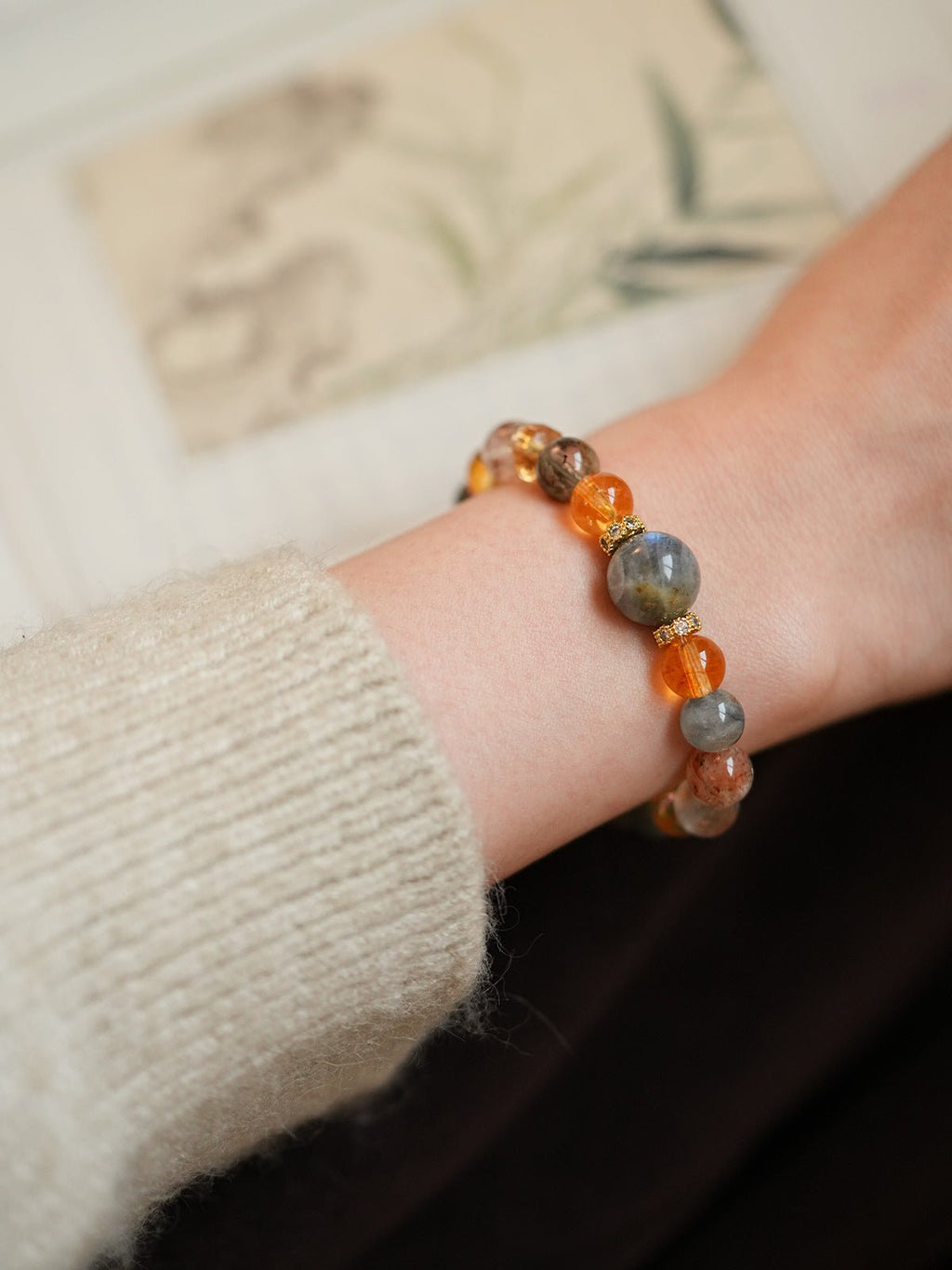 Sunlit Citrine & Clear Quartz Crystal Set - Lunaire Jewelry