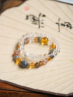 Sunlit Citrine & Clear Quartz Crystal Set - Lunaire Jewelry