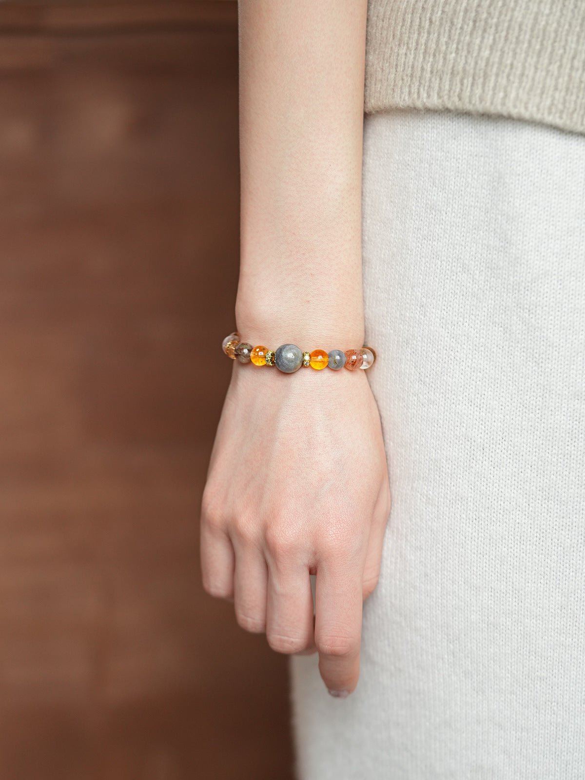 Sunlit Citrine & Clear Quartz Crystal Set - Lunaire Jewelry