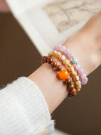 Sunset & Lavender Crystal Bracelet Set - Lunaire Jewelry