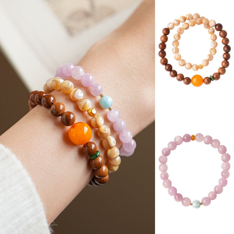 Sunset & Lavender Crystal Bracelet Set - Lunaire Jewelry