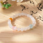 Sweet Bow White Agate & Rose Quartz Bracelet Set - Lunaire Jewelry
