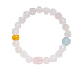 Sweet Bow White Agate & Rose Quartz Bracelet Set - Lunaire Jewelry