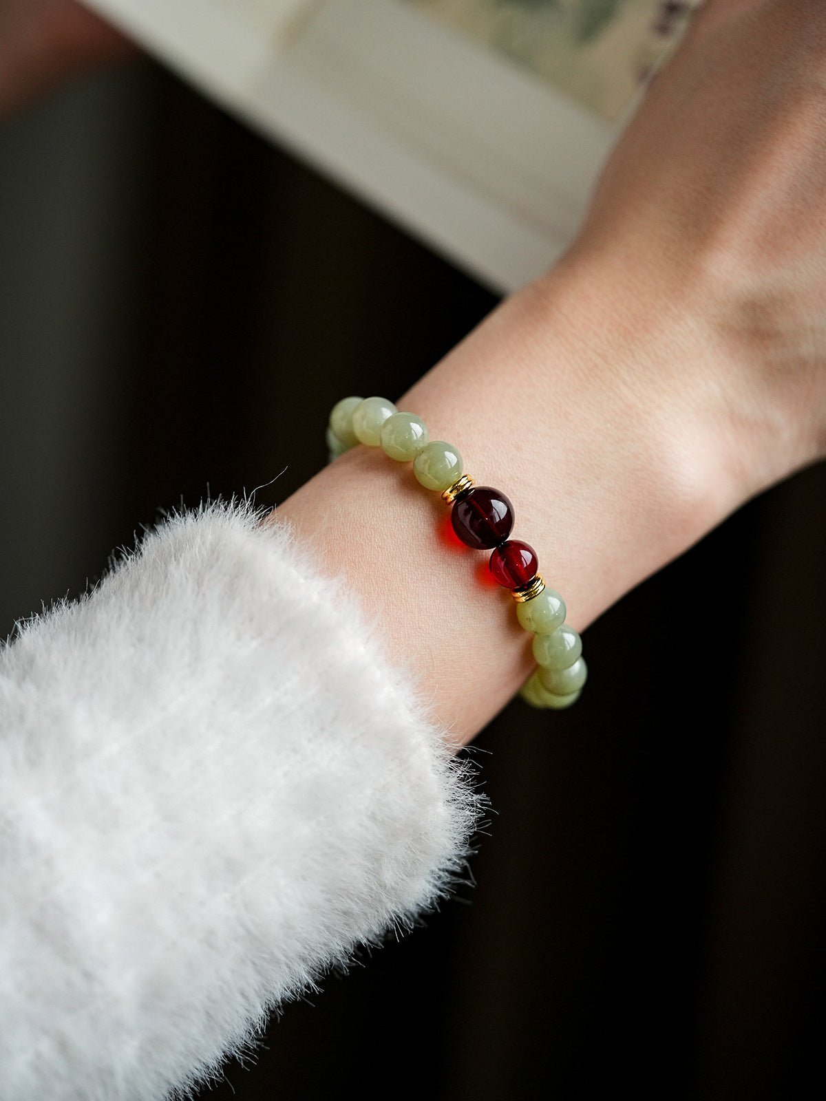 Verdant Harmony Hetian Jade Bracelet - Lunaire Jewelry