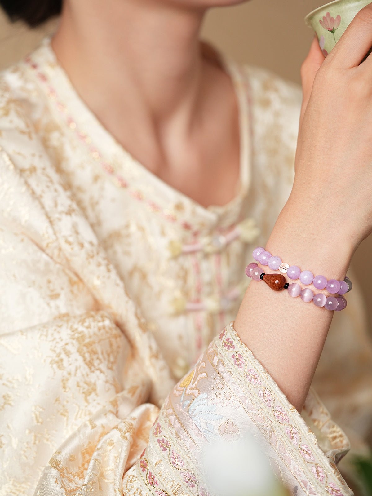 Whispering Lavender Crystal Bracelet Set - Lunaire Jewelry