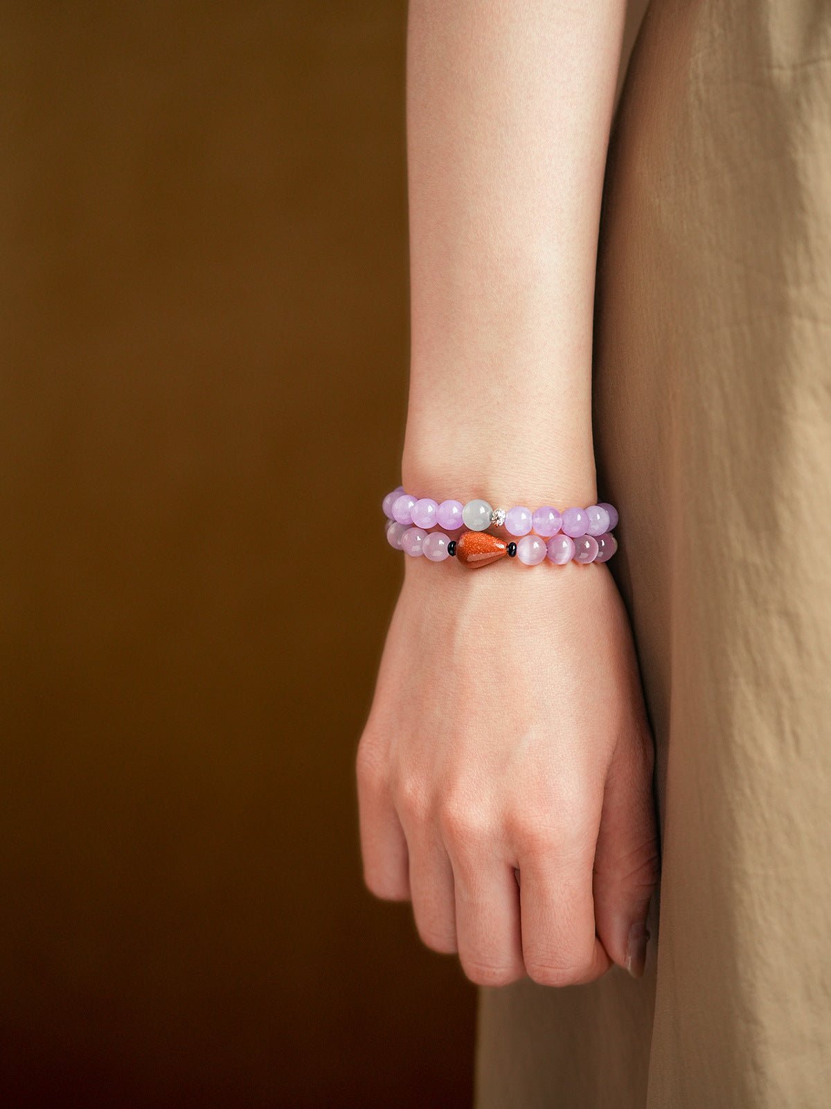 Whispering Lavender Crystal Bracelet Set - Lunaire Jewelry